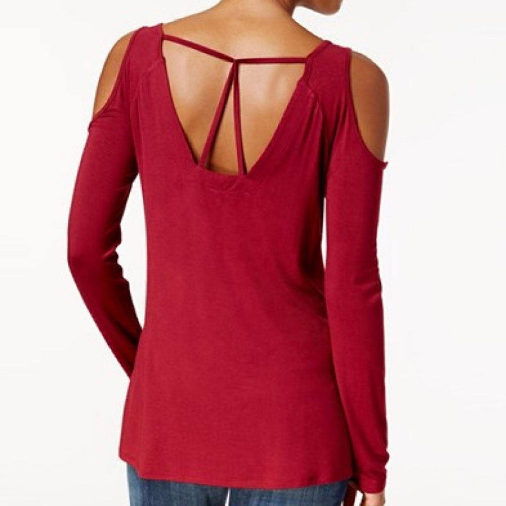 Kut from the Kloth Cold Shoulder Open Back Top	L - Picture 5 of 5